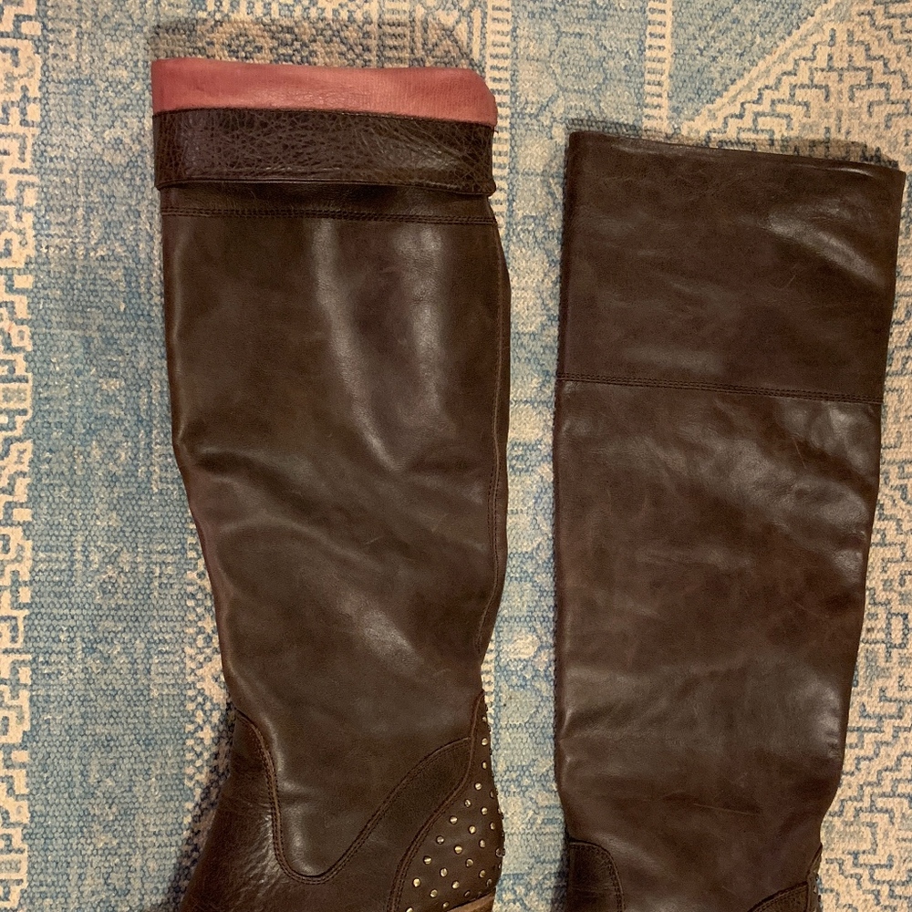 D-Segno by AC. Choc Brown Boots, solid - Picture 2 of 5